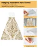Handtuch Ethnisches Muster Blumenblätter Textur Hand Mikrofaserstoff für Badezimmer Küche schnell trocken hängen