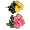 Dekorative Blumen 1Bunch künstlich für Hochzeitsgarten Geranium rot rosa Pflanzenblumen Wohnkultur