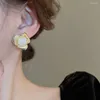 Boucles d'oreilles Imitation des bijoux en métal plaqué par la fleur de perle