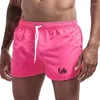 Män shorts män sommar avslappnad snabb torkning fitness kort homme strand kvinnor boardshorts elastisk midja tryck gymkläder