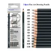14 pezzi di matite in legno Professional 12B10B 8B 7B 6B 5B 4B 3B 2B Schizzo di grafite Disegnare matite Art Stationery Office Forniture