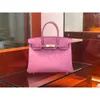 Desigenr Bags Ostrich Handbags Leather 5a Genuine Handswen Pushing Can Be 3035r35i