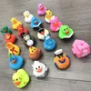 Home Toilet Supplies Children bathing Toy Floating Rubber Ducks Squeeze Sound cute lovely duck for baby shower Random styles LT893