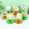 Party Decoration 7pcs/set Wild Animal Honeycomb Desktop Decorations Jungle Lion Elephant Giraffe Happy Kids Birthday Decor Favor