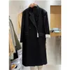 Damenanzüge Blazer Superaen Spring 2024 Koreaner Anzug Overtock Long Two Knuckle Blazer Jacke Frauen Drop -Lieferkleidung Clothin Otwax