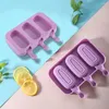 Baking Moulds 3 Cavity Silicone Ice Cream Mould DIY Chocolate Dessert Popsicle Pudding Lolly Mold Home Kitchen Tools