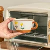 Tagne corean Ceramic Cucina di caffè Saucer Camelia con fondo Piccola tazza per la casa di fiori gialli