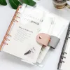 Notepads A5 A6 B5 Rose Gold Black with 90 Sheet Inner Page Binder Notebook Cover Diary Agenda Planner Paper Cover School Stationery