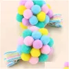 Hair Accessories 2Pcs Sweet P Clips For Baby Girls Handmade Rainbow Balloon Side Clip Barrettes Fashion Hairpin Hairgrips Ornament Dro Otxkd