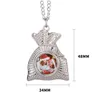 Colliers de pendentif Fashion Diy Sac de Noël Sublimation Collier pour hommes vierges