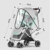 Universal wózek deszczowy Cover Baby Car Wind Sun Słońce Transpirujący oddychający wózek akcesoria płaszcza przeciwdeszczowego