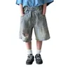 Calça 2024 Summer coreano edição infantil jeans de meninos curtos e meninas liest perna capris jeans de roupas infantis