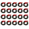 Decorative Flowers 20 Pcs Toys Christmas Small Wreath House Miniature Room Wreaths Hanging Xmas