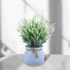 Dekorative Blumen künstliche Topfpflanze gefälschte Haus Innenräume kleine Bonsai Pflanzen Dekor Plastik Büro im Freien Tisch