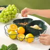Kök förvaring kreativ mesh frukt maträtt korg skåltråd korgar för kontorsbänk