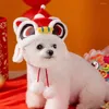 ドッグアパレルライオンダンスペットヘッドウェア小さな犬と猫のフェスティバルパーティーハット用の素敵なキャップ