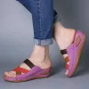 Sandales 2023 Nouvelles pantoufles d'été de la mode couvrant la dame slipper cale de sandales européennes et américaines pour les chaussures pour femmes taille 3543