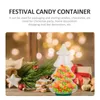 Butelki do przechowywania świąteczne cukierki słoiki festiwal kontener przyjęcia urodzinowe zapasy plastikowe pojemniki na żywność butelka zwierzaka