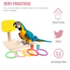 Other Bird Supplies Toy Parrot Basketball Shoot Wooden Bite Puzzle Ring Game Pet Birds