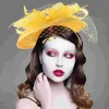 Bandanas Mesh Fascinator Hat Tea Party Mulheres Capacete de casamento na cabeça