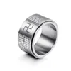 Bandringe chinesischer Stil Titanium Stahlgöttin Mantra Buddhist Transit Ring Rotary Amet Mode Schmuck für Männer Drop Lieferung DHV6E