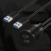 Andere Auto -Elektronik 1M Dual Port USB 3.0 Männlich, um weibliche Autohalterung F wasserdichte Verlängerung für LKW -Motorrad -Armaturenbrett Pa otihu