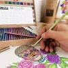 Pencils KALOUR 50pcs Metallic Colored Pencils Set , 2B Soft Core with Vibrant Color For Drawing Sketching Artist Children lapices Kawaii