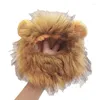 Vêtements pour chiens animaux de compagnie Cap de fête fantaisie chiens cosplay costume chaton chapeau chiot avec oreilles accessoires lion mane chat wig drôle