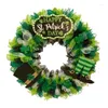 Fiori decorativi yysd shamrock ghirlant triplo irlandese segno di benvenuto per parete frontale