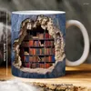 Mugs Nordic Abstract 3D Book Wall Mug Ornaments Creative Furniture Kitchen Bar Breakfast Cups Milk Crafts Christmas Decorations