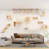 Wood Cat Toy Shelves DIY Wall Mounted Climbing Frame Grasping Column Diving Platform Nest Game Pet Products 240320