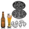 Moules de cuisson Premium Football Forme Rugby Silicone Moule de glace 6 Grille Glay Tray Bar Cuisine Gadgets ACCESSOIRES