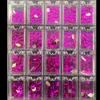 400pcs Cristal geométrico irregular colorido Mezclado Mezclado Rhinestone 20 Diseños para DIY Manicura Decoración de arte de uñas 1 Caja 240401