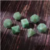 Gemystones en vrac Green aventurine Polyédrique Dice 7pcs Set Dongeons Dragons Stone DND RPG Jeux Ornements Spot Goods en gros OTQKB