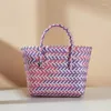 Bolsas de armazenamento bolsa de ombro tecida à mão Girls meninas fofas de verão praia boho bolsa de bolsa feminina bolsas femininas para colorido