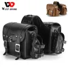 Sac de moto de vélo de West PU Cuir étanche 16L 2 PCS Sacs latéraux Universal Pannier avec cadenas de bouteille 240328