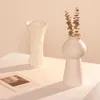 Vaser kreativ vit keramisk torr blomma vas hembord vardagsrum hydroponisk dekorativ dekoration arrangerar modern enkel