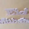 Party Decoration White Color Eid Mubarak Art Letter Sign Ornaments Tabletop 2024 Islamic Muslim Home Decor Al-fitr Gifts