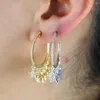 Boucles d'oreilles en peluche en argent Color Big Circle Round Star Charm Set Punk Puncing Earting Women's Minimalist Jewelry