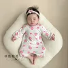 Summer Born Pyjamas Robes Baby Ice Silk Söta tecknad tunna kläder födda 240325