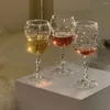 Weingläser, buntes Kelchglas, funkelnder Edelstein, Cocktail-Champagnerbecher, hitzebeständige Coupes