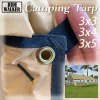 Abris camping tarp ultramight 3 x 3 extérieur extérieur refuge plage rectangle tarp brousse bushcraft 3x5m couverture de tente imperméable 3x4 résistant aux UV