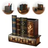 Wood Vintage Pen Container Retro nostalgische penhouder Fake Book Penhouder European Style Pen Container voor kantoor slaapzaal thuis