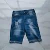 Vår sommarmens denim shorts herr klädstrand rippade jeans denim bomull korta casual män shorts 240327