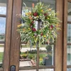 Kwiaty dekoracyjne sztuczne kwiaty w wieniec dekoracja drzwi frontowych girlandy wiszący dom do domu festiwal ślubny wiosny tło
