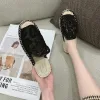 Slippers Large size women's shoes feet wide and fat sister single shoes fisherman shoes breathable flat bottom half slippers