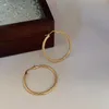Klasik Ins Style Altın Gümüş Hoop Küpeler Kişilik Tasarımcısı Büyük Çember Songon Eardrop Marka Küpe Kadınlar Partisi Düğün Takı Aksesuarları