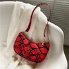 Bolsa 2024 Francês Mulheres Bolsas Cadeia Crossbody Snake Print Trend Spring Autumn Carry Women's Inclow