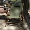 Mobilier Tryhomie camping chaise pliante portable chaise kermit inclinable bois massif en bois extérieur pique-nique salon