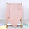 Filtar födda swaddle stickad bomull baby filt sommar grejer för barnvagnskläder cobertor infantil wrap månatliga barn täcke